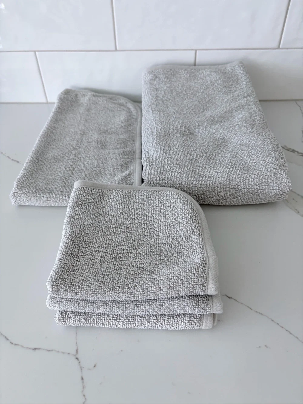 Norwex Ultra Plush Towel Set. Heathered Oatmeal color